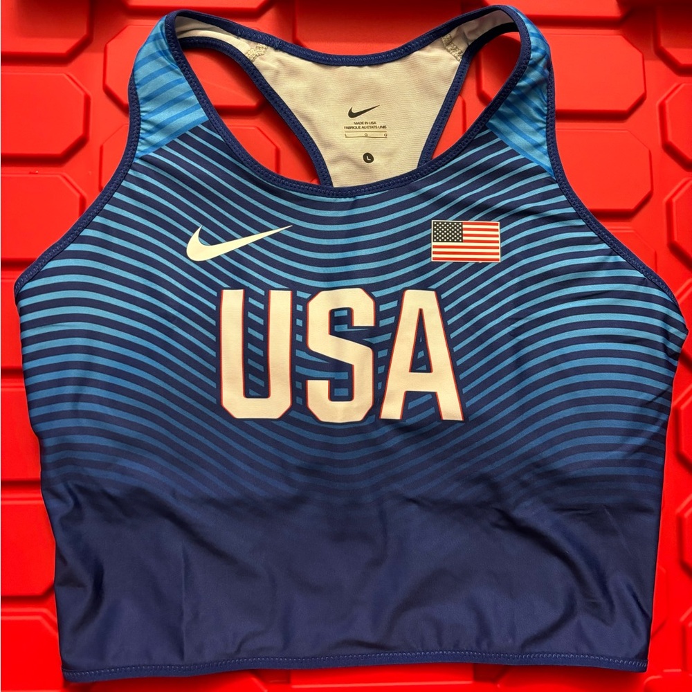 Nike Pro Elite Team USA Olympics Track & Field Running Top Women’s Size Large